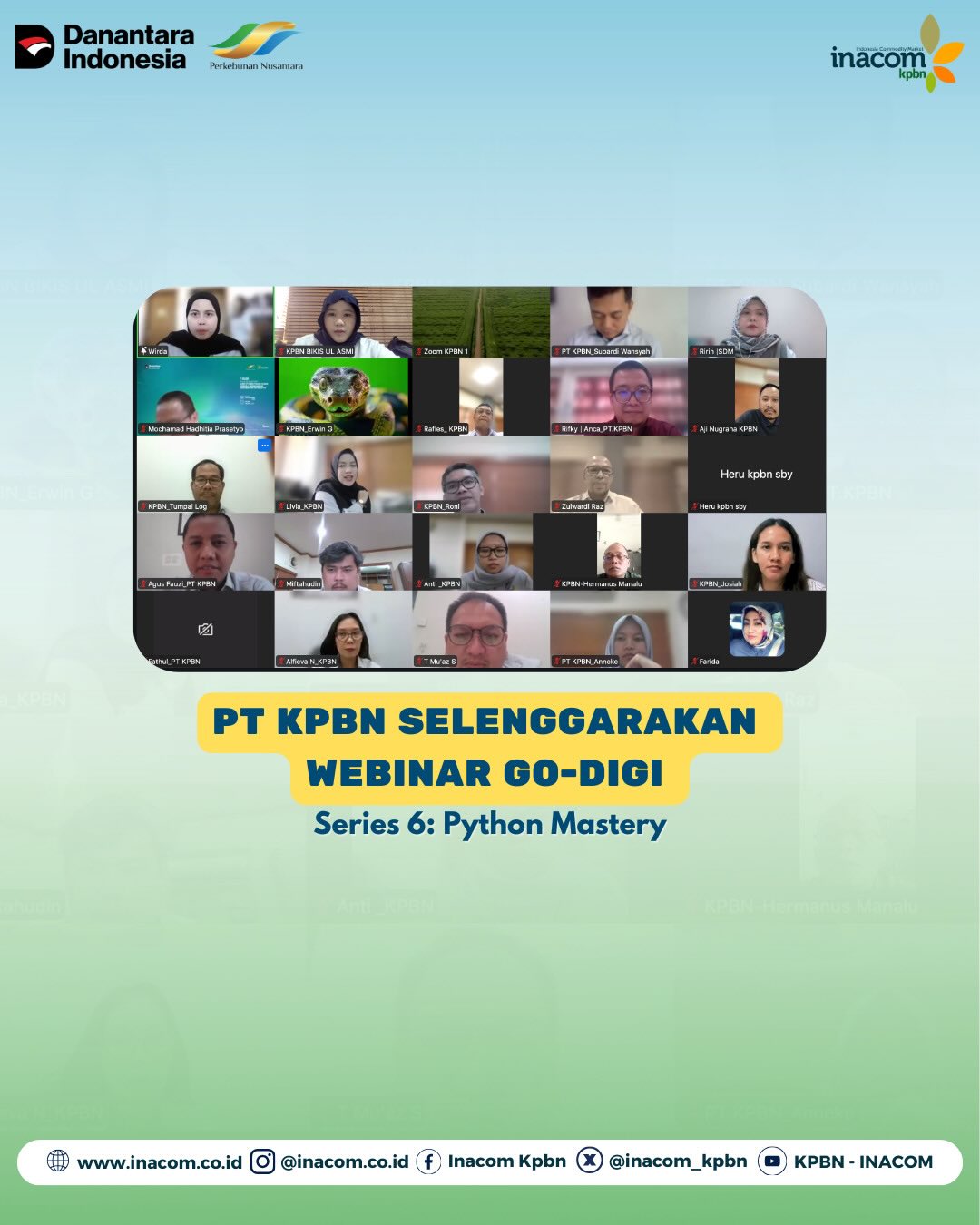 PT KPBN SELANGGARAKAN WEBINAR GO-DIGI SERIES 6: PHYTON MASTERY