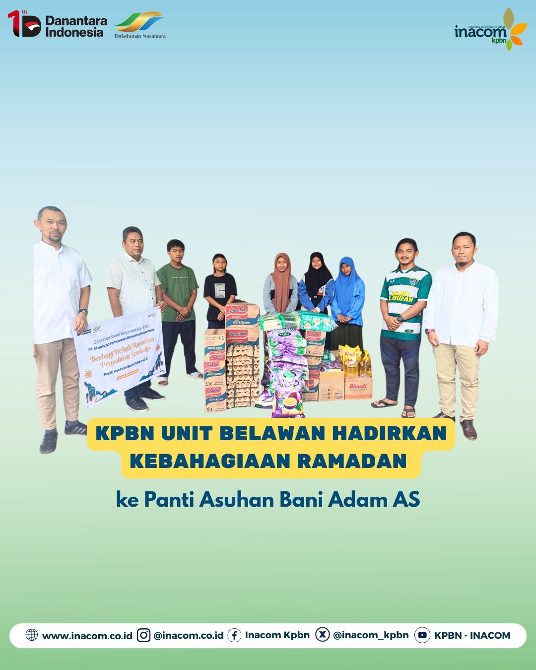KPBN UNIT BELAWAN HADIRKAN KEBAHAGIAAN RAMADAN KE PANTI ASUHAN BANI ADAM AS