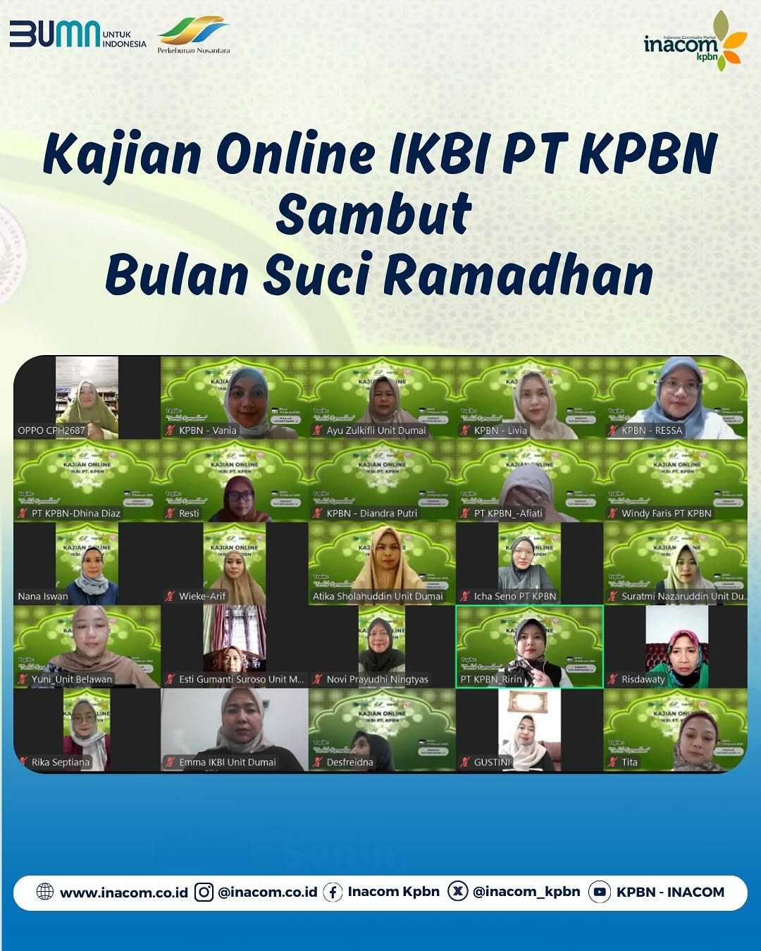 Kajian Online IKBI PT KPBN Sambut Bulan Suci Ramadhan